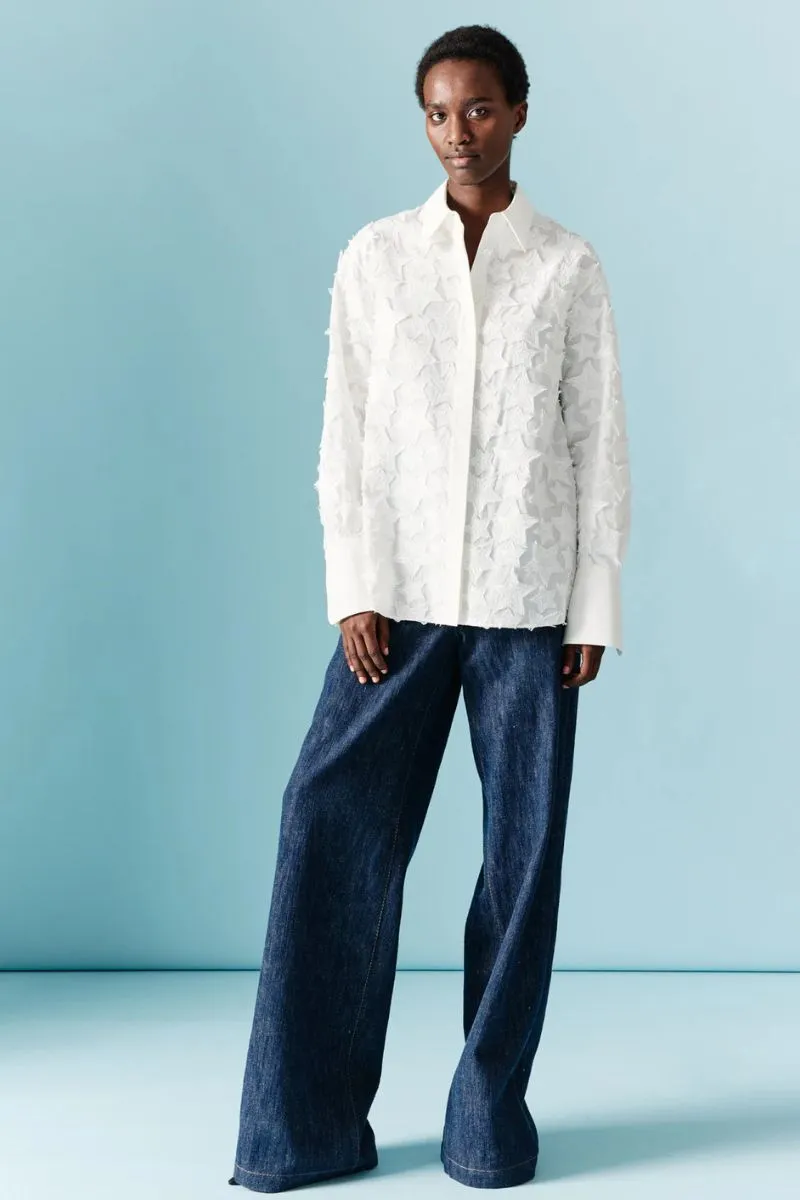 3D Star Embroidered Blouse