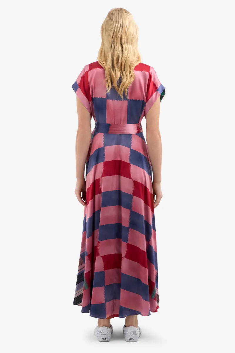 ADANASTR Silk Wrap Dress