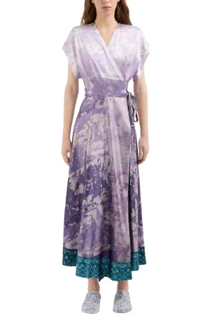 ADANASTR Silk Wrap Dress