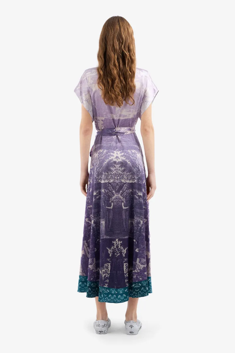 ADANASTR Silk Wrap Dress