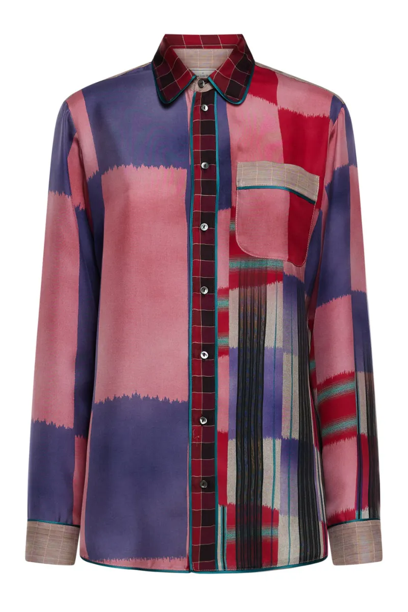 Aloe Printed Silk Shirt