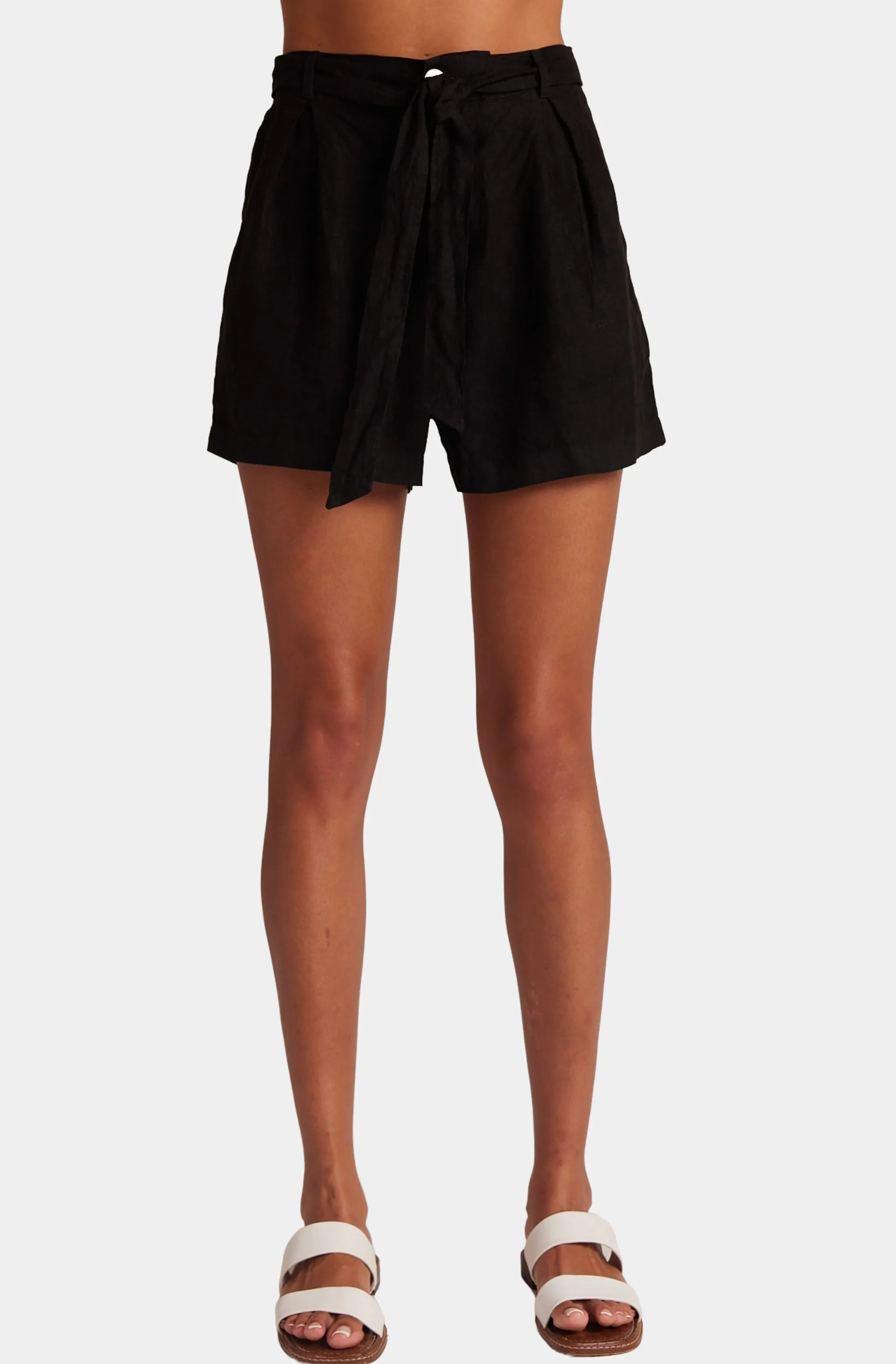 Belted Pleat Front Short