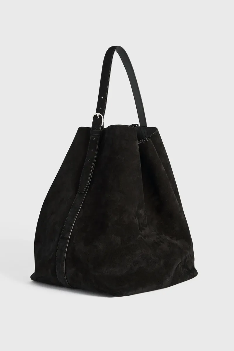 Belted Suede Tote