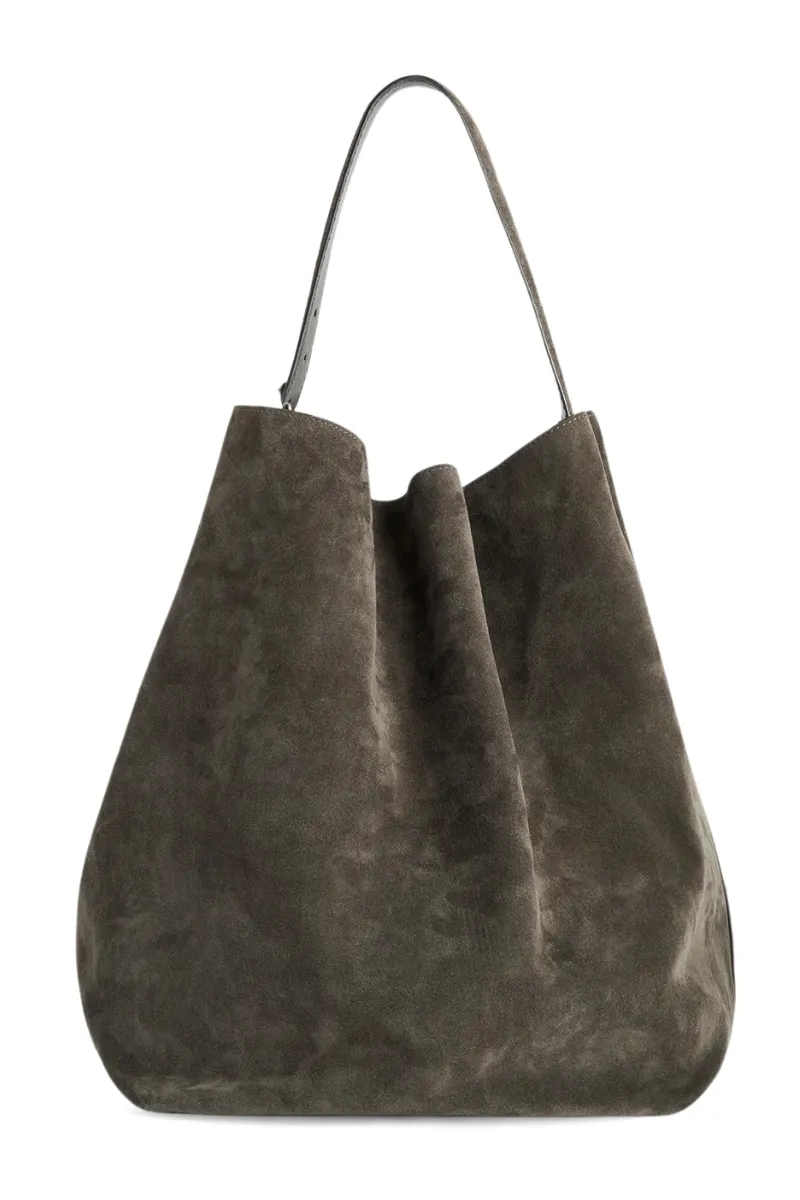 Belted Suede Tote