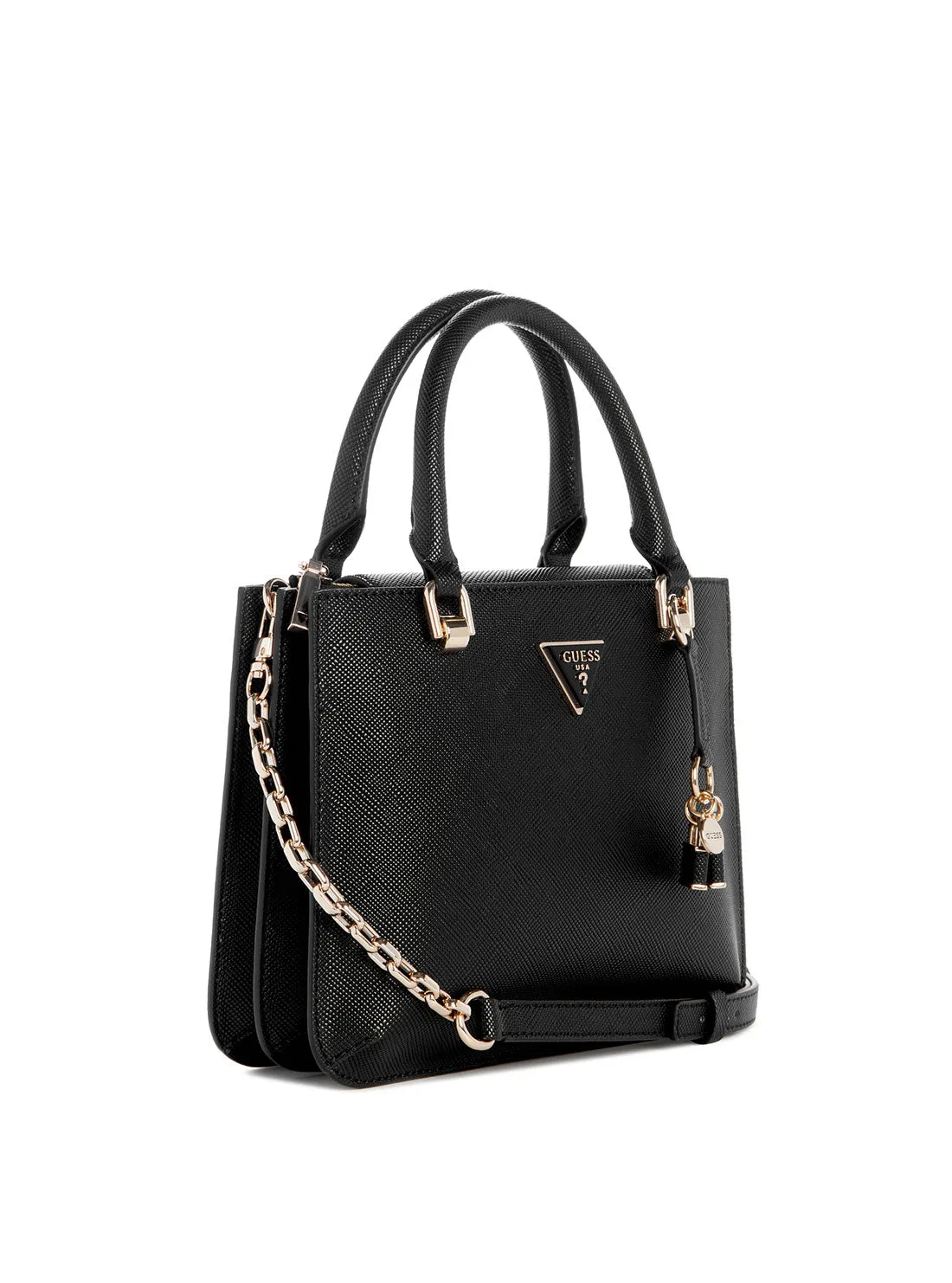 Black Ilia Small Girlfriend Satchel Bag Guess