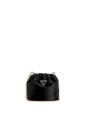 Black Velina Pouch Mini Crossbody Bag Guess