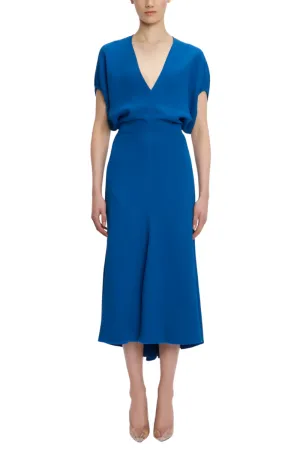 Blouson Detail Midi Dress