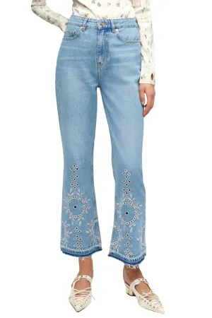 Broderie Anglaise Betzy Cropped Jeans