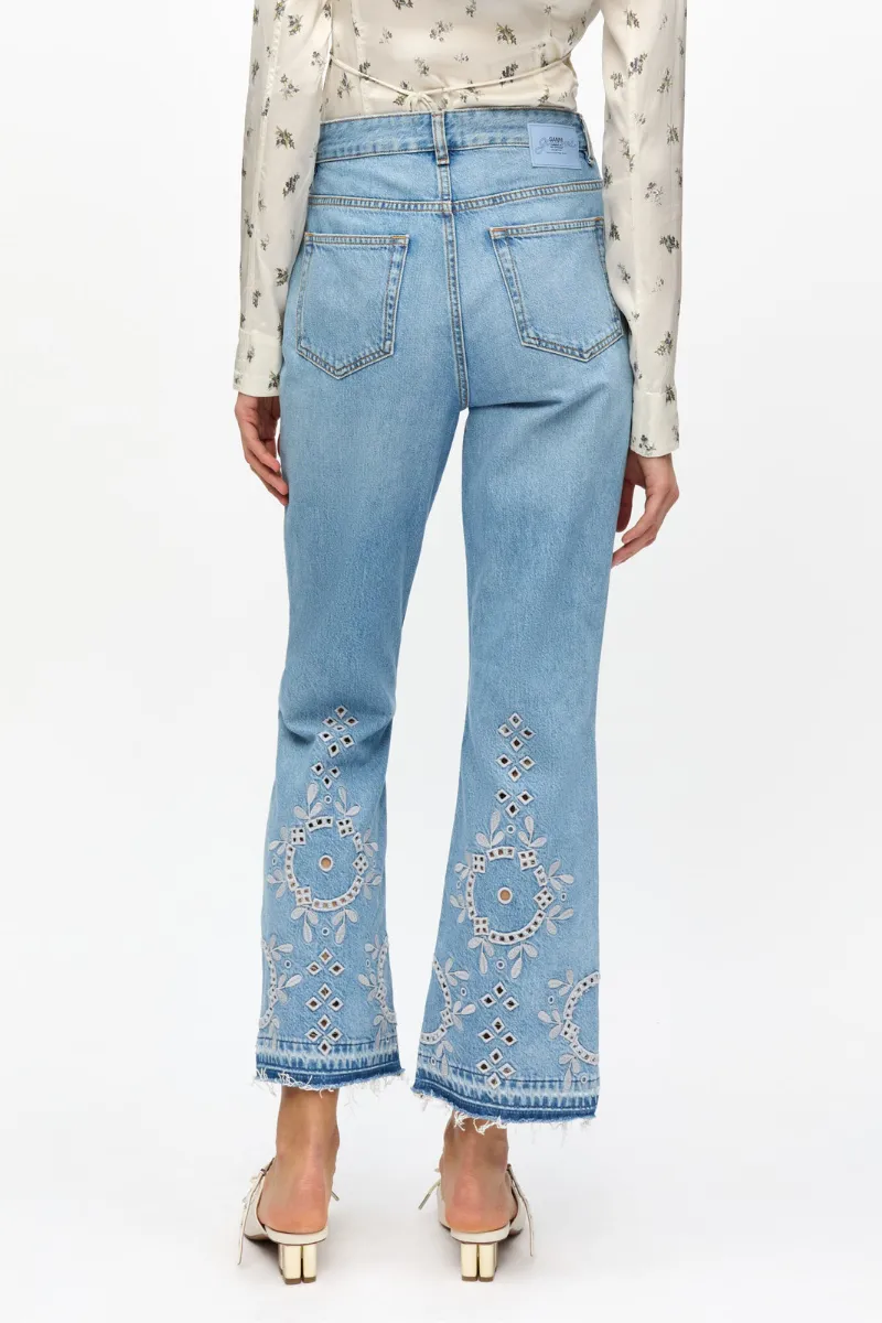 Broderie Anglaise Betzy Cropped Jeans