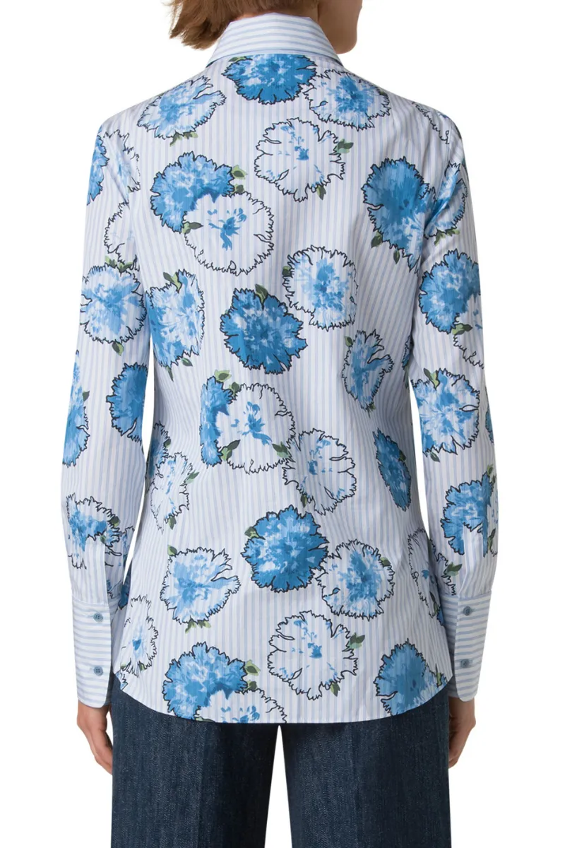 Carnation Print Stripe Shirt