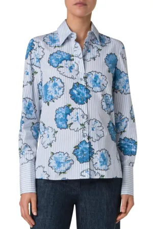 Carnation Print Stripe Shirt
