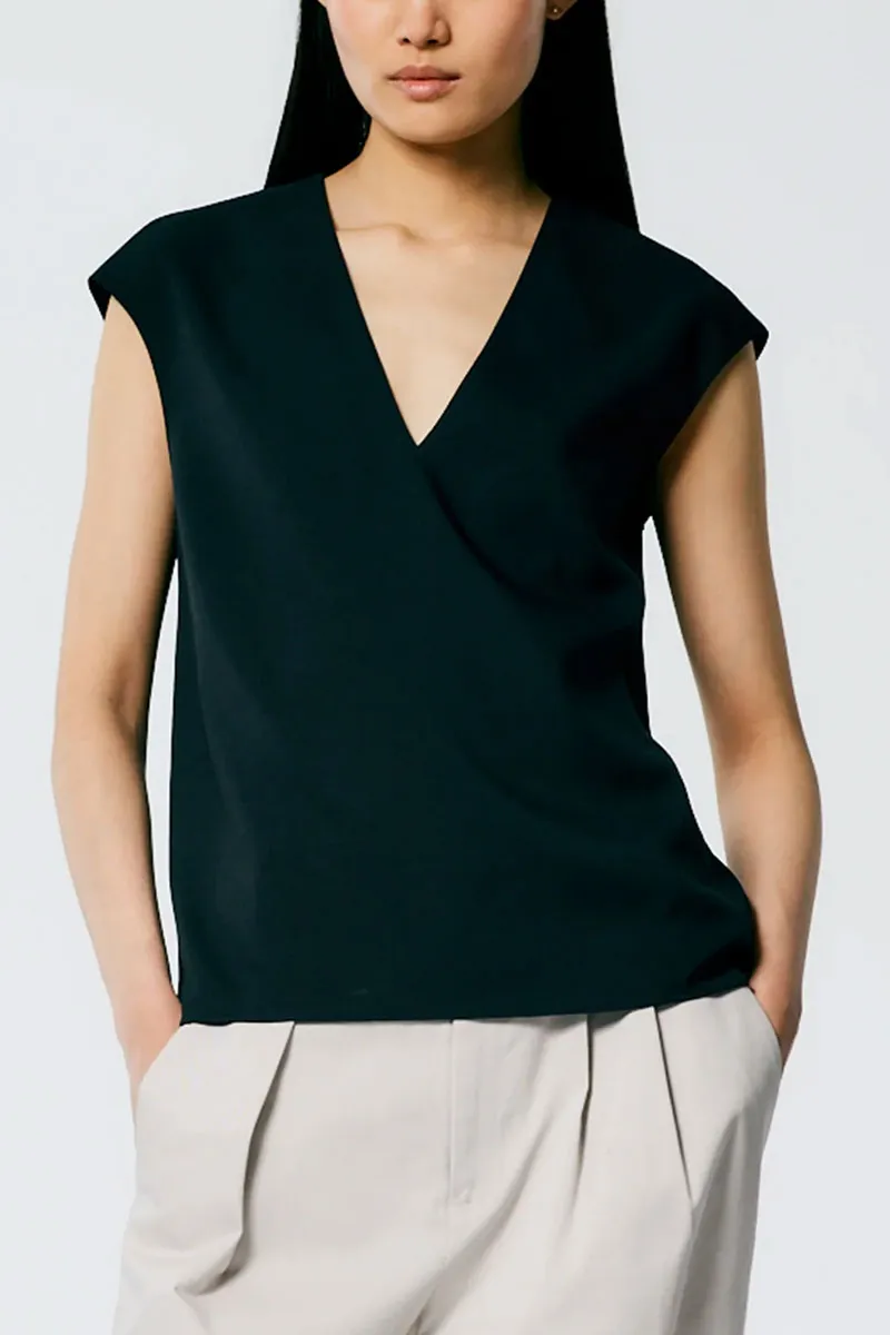 Chalky Drape Handkerchief Top