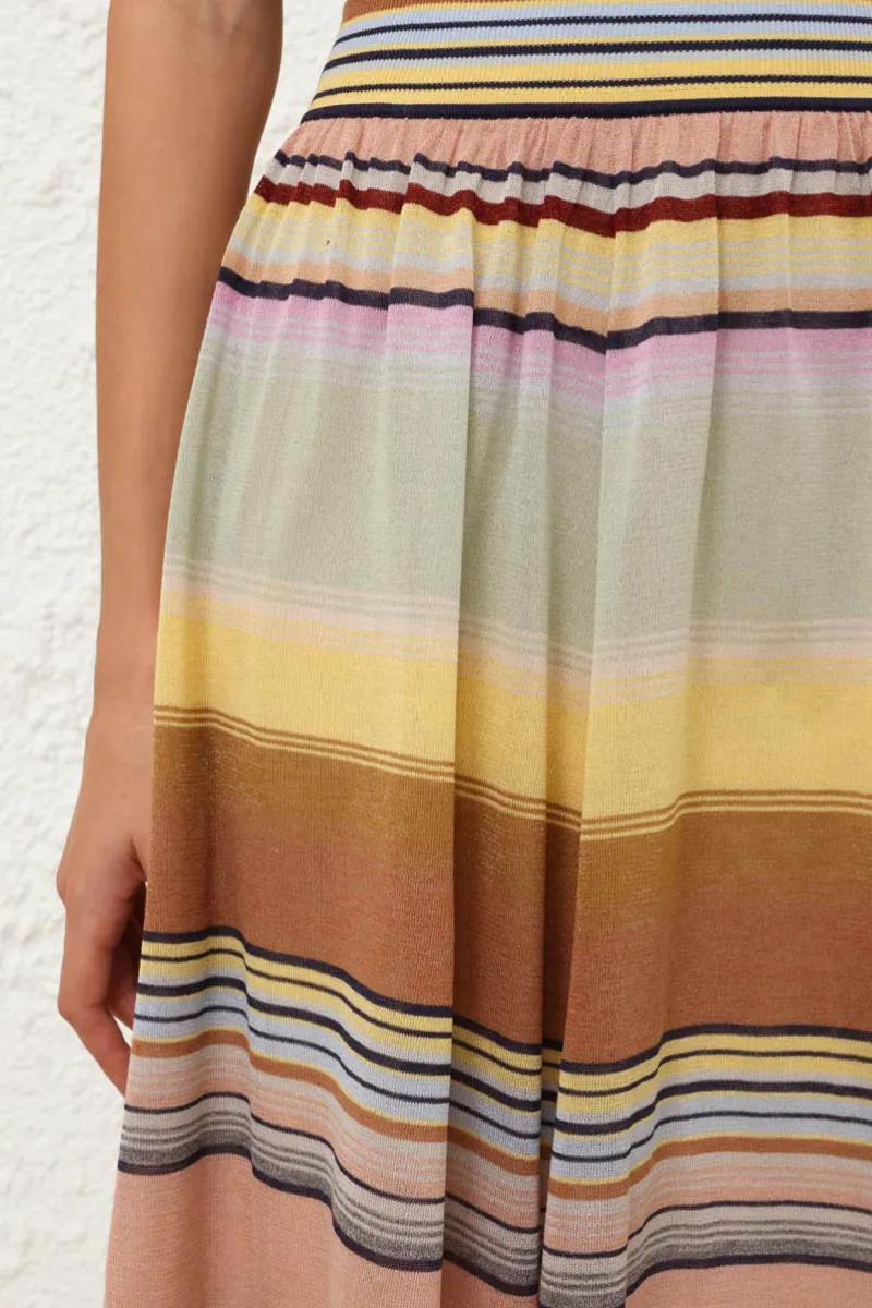 Coco Stripe Circle Skirt