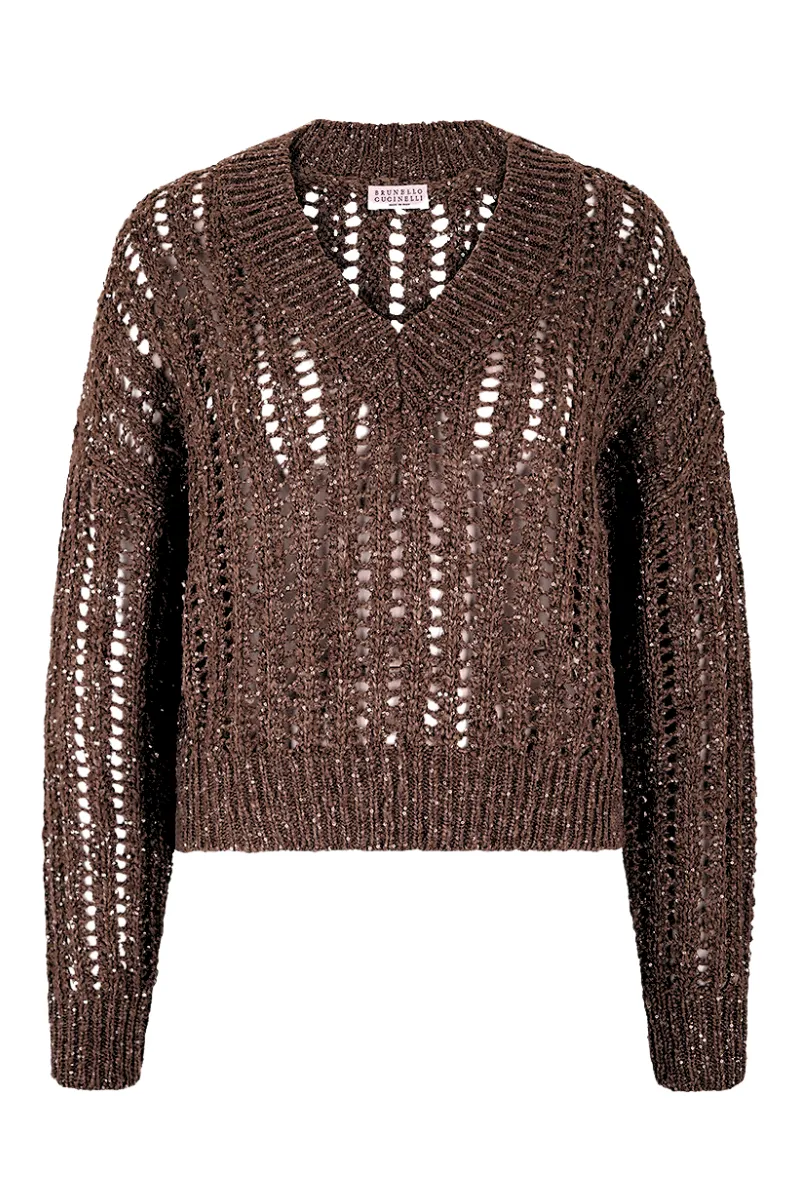 Dazzling Openwork Rib Sweater