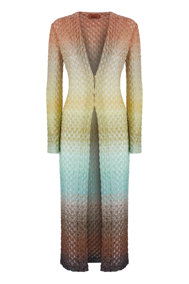 Degrade Raschel Long Cardigan