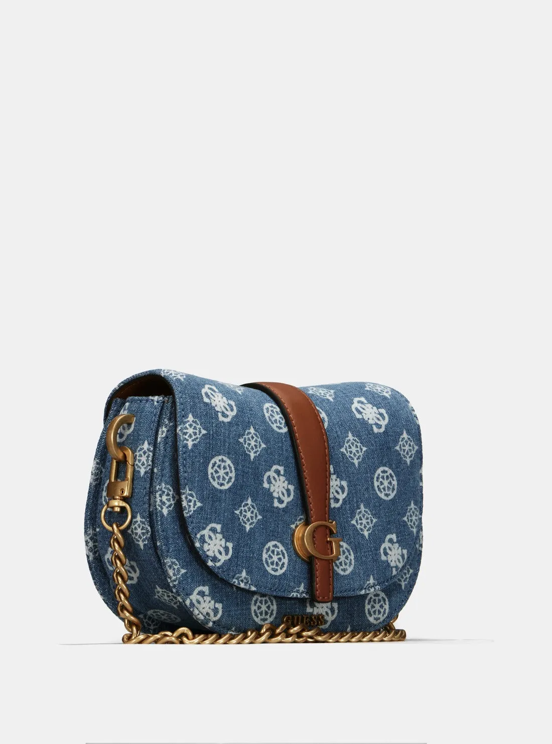 Denim Logo Kuba Mini Crossbody Bag Guess
