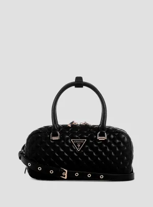Eco Black Rianee Satchel Bag Guess