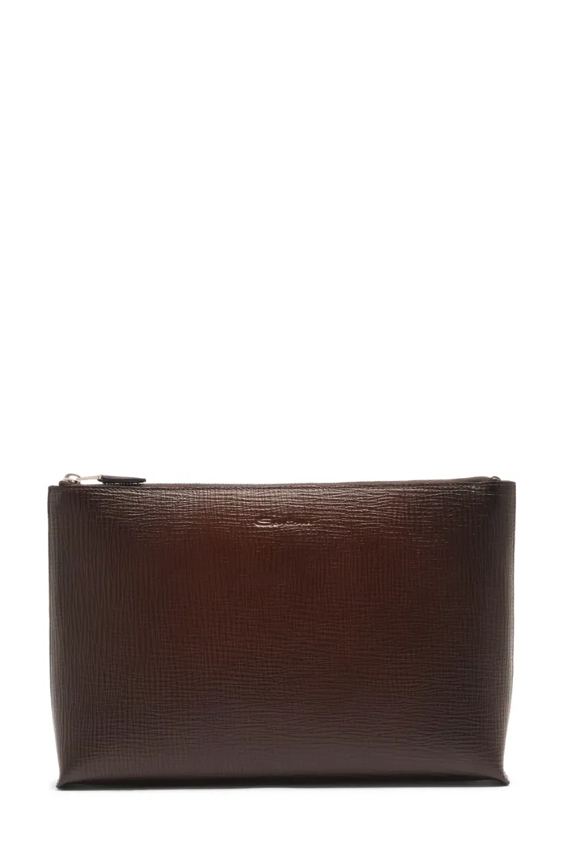 Embossed Leather Pouch