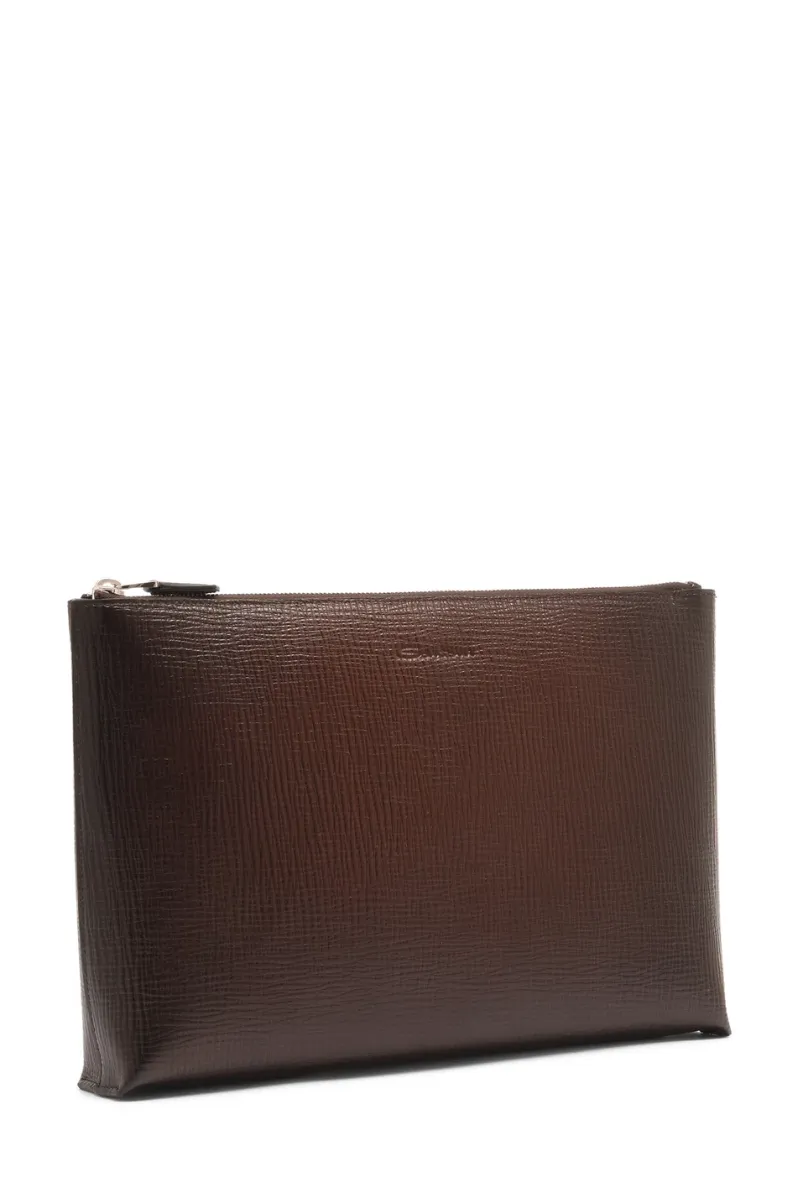 Embossed Leather Pouch