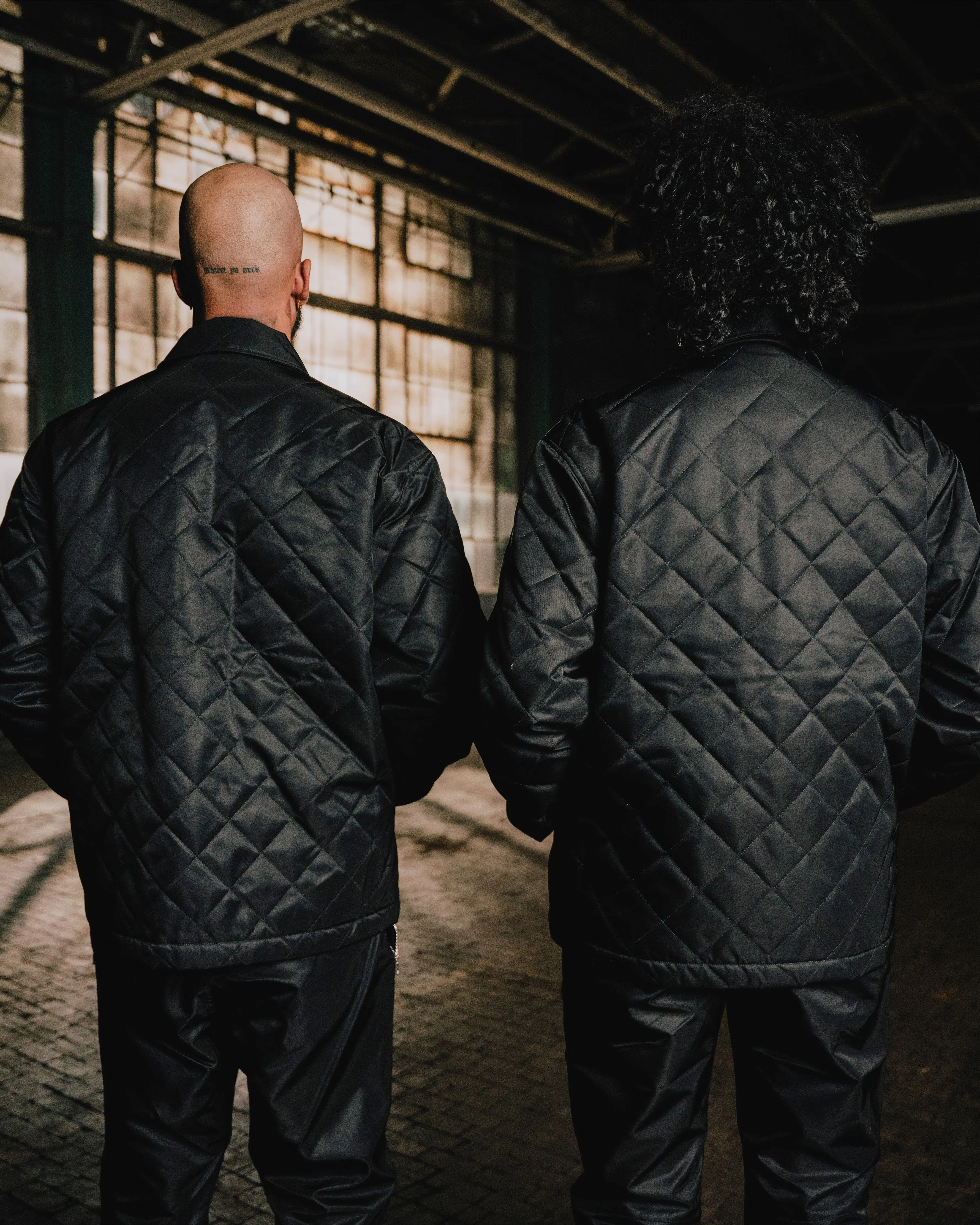 ETRATEX NYLON QUILTED COACH JACKET