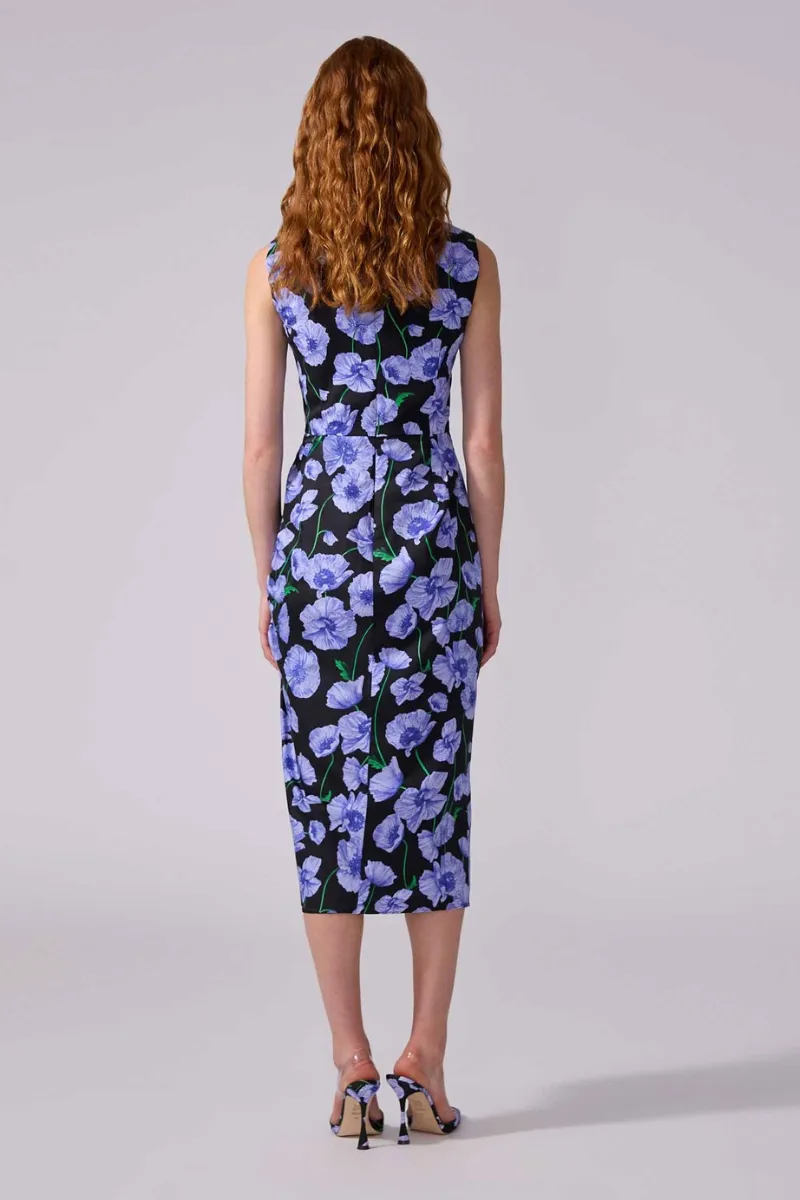 Floral-Print Dress With Drawstring