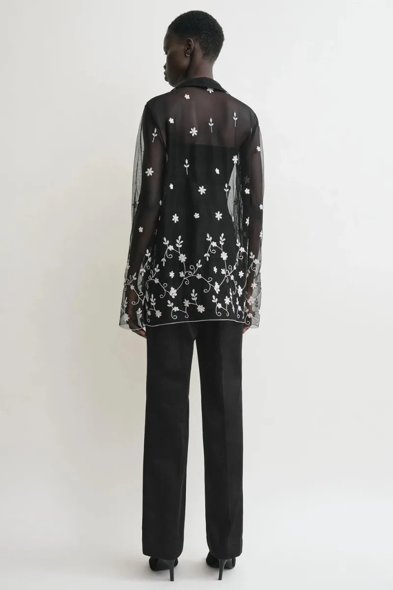 Floral Tulle Shirt