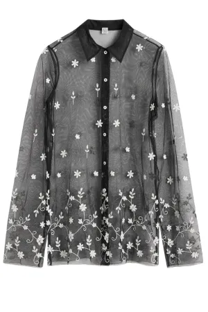 Floral Tulle Shirt
