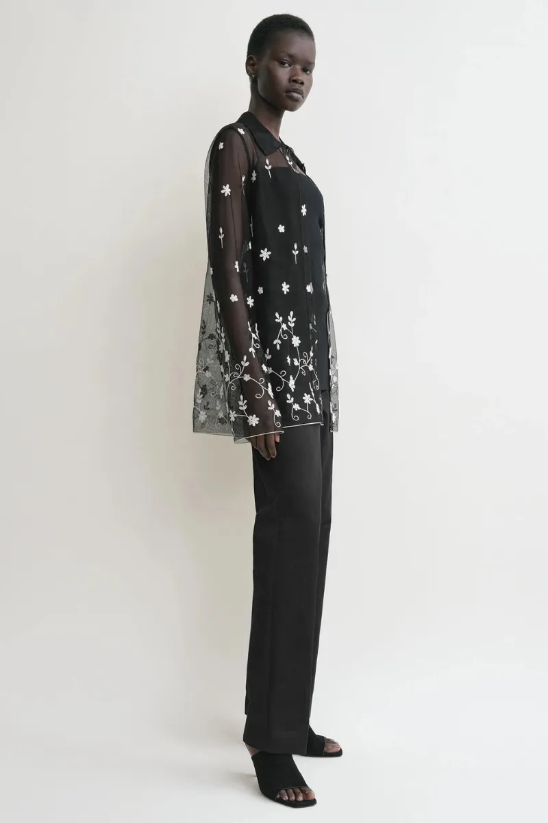 Floral Tulle Shirt