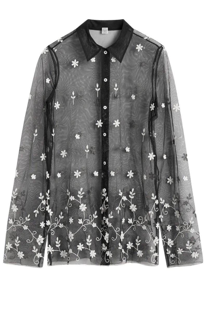 Floral Tulle Shirt