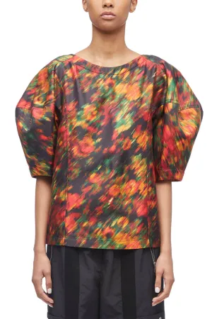 Flowers In Motion Cotton Canvas Top
