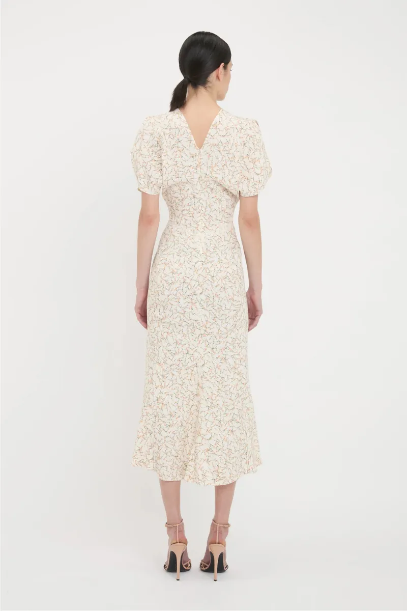 Gathered Waist Midi Dress