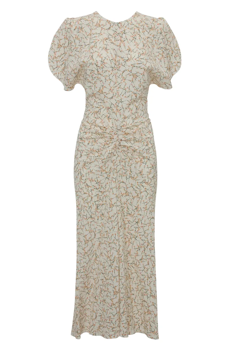 Gathered Waist Midi Dress