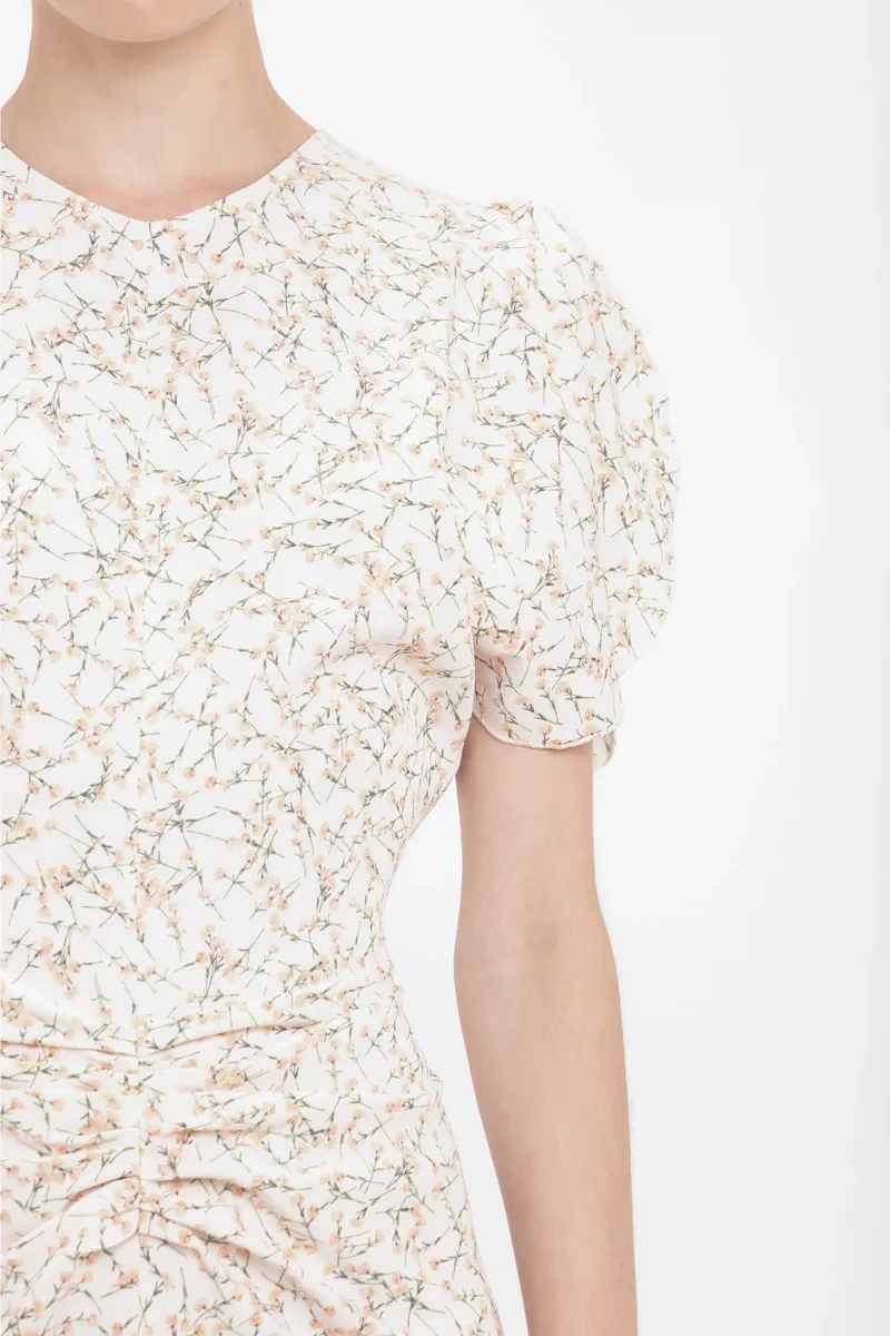 Gathered Waist Midi Dress