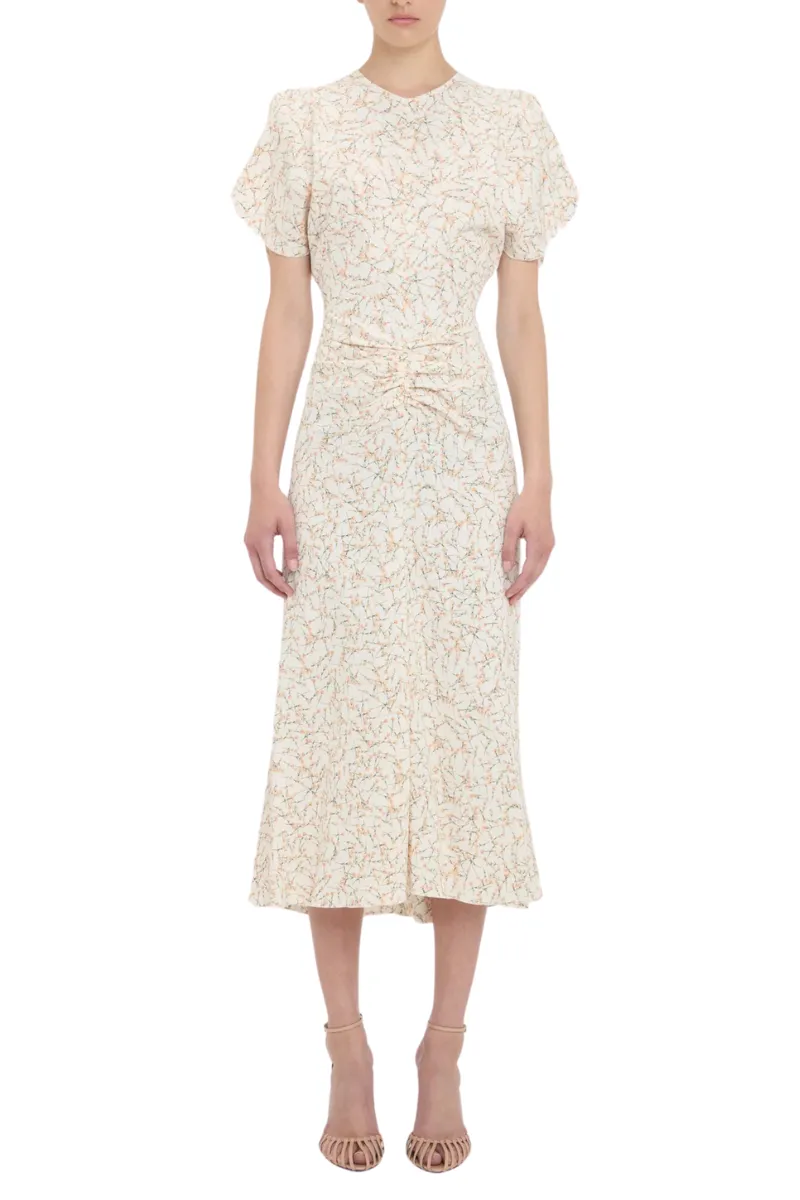 Gathered Waist Midi Dress