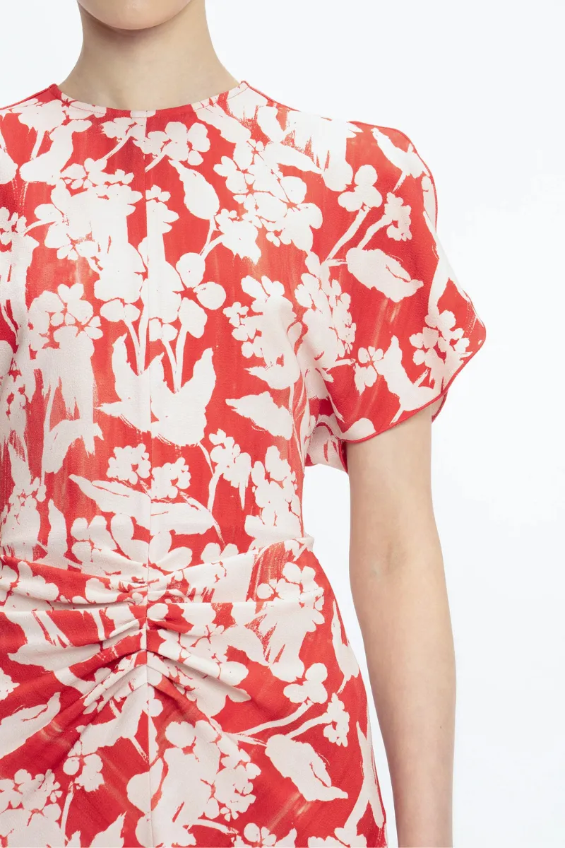 Gathered Waist Midi Dress