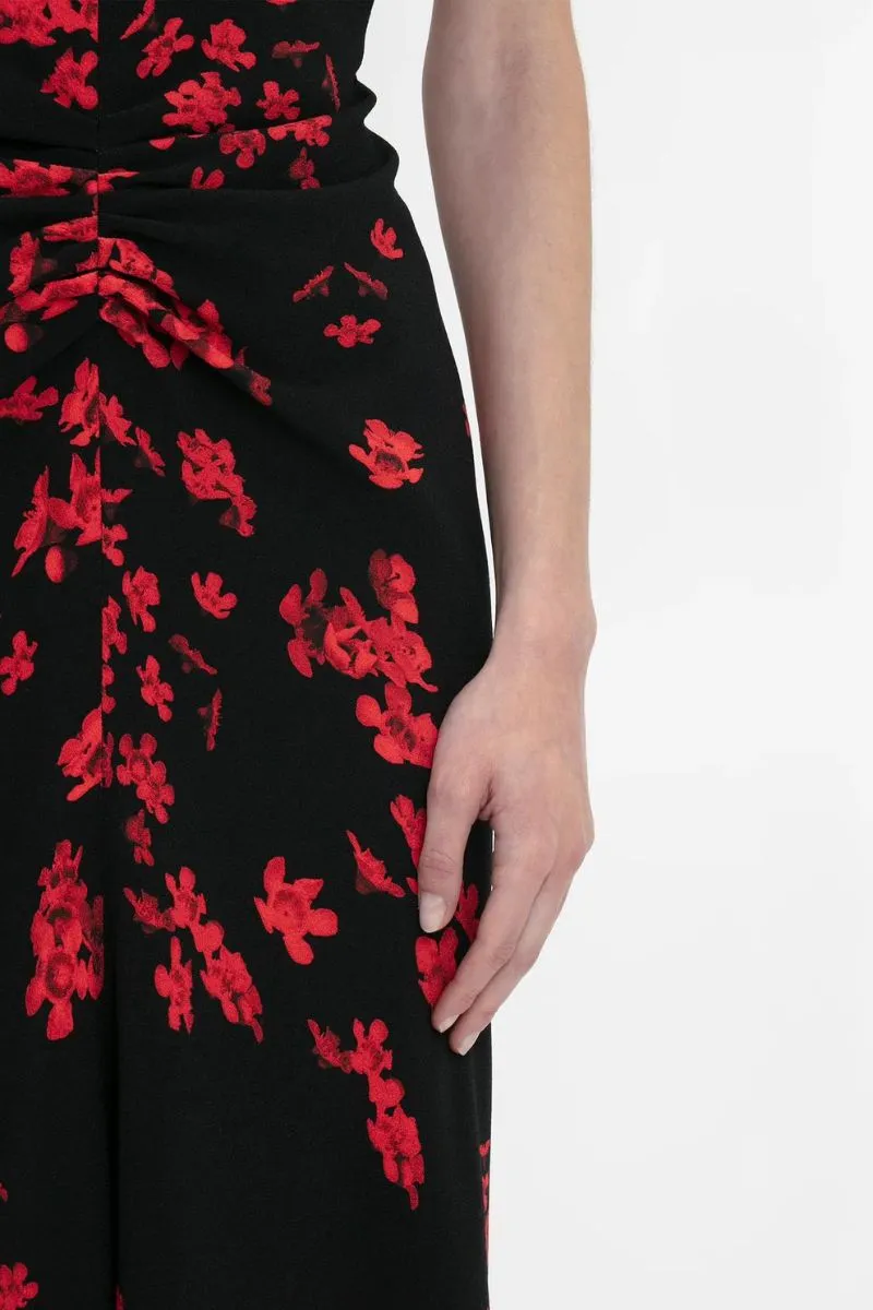 Gathered Waist Midi Dress