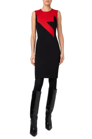 Houndstooth Intarsia Shift Dress