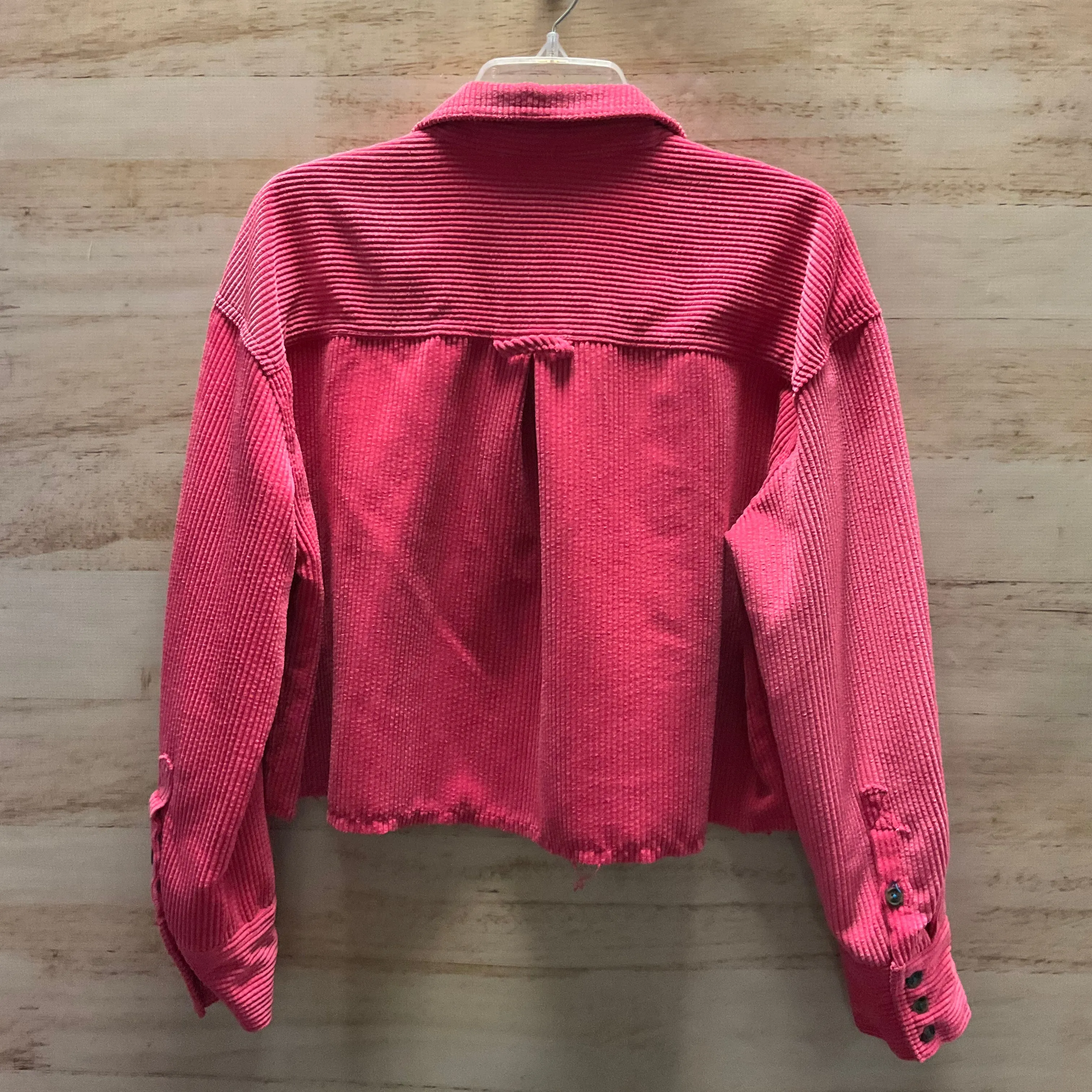 Jacket Shirt By Bdg In Pink, Size: M