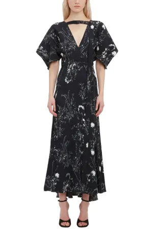 Kimono Sleeve Printed Dress