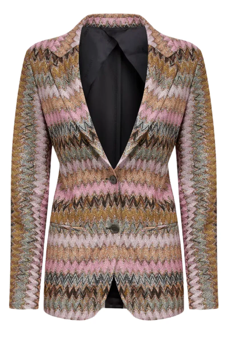Lam Chevron Knit Blazer
