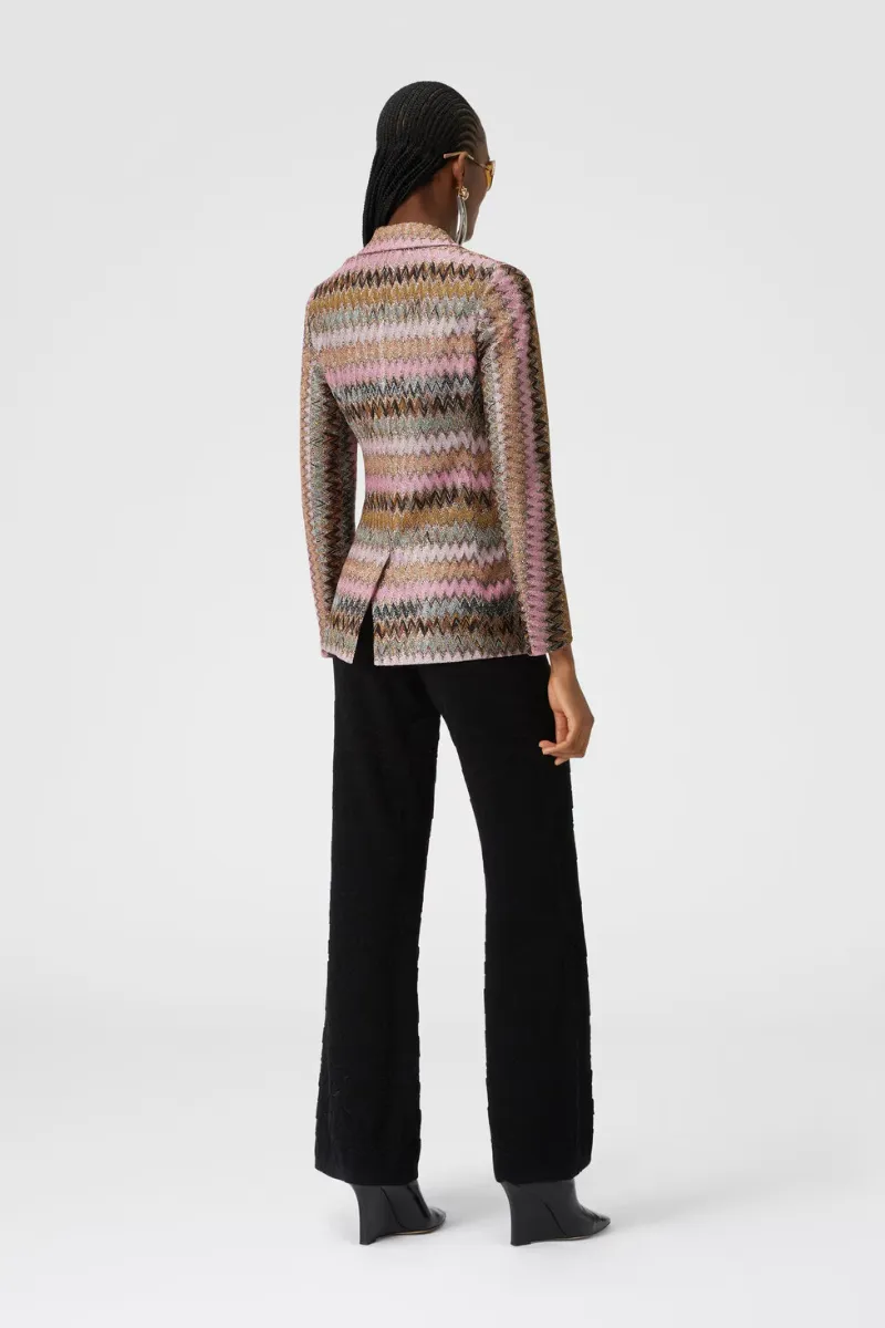Lam Chevron Knit Blazer