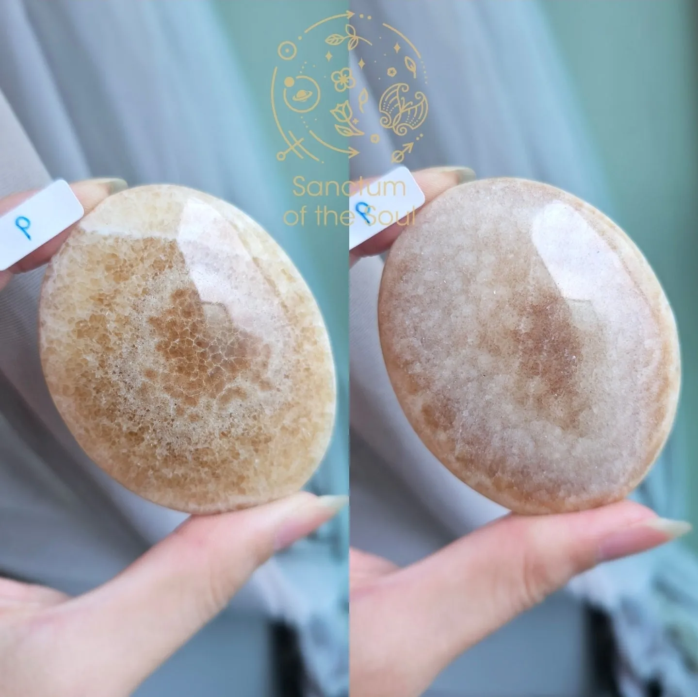 Lemon Meringue Aragonite/Calcite Palm Stones