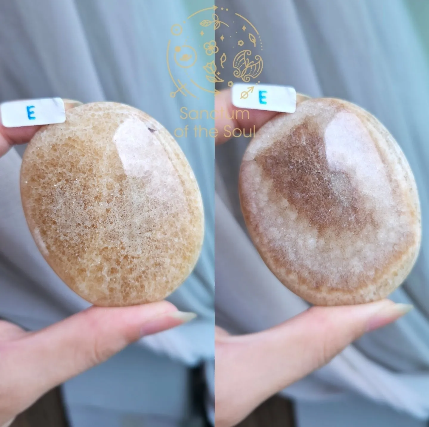 Lemon Meringue Aragonite/Calcite Palm Stones
