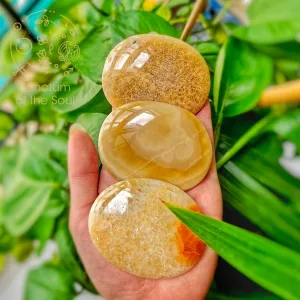 Lemon Meringue Aragonite/Calcite Palm Stones