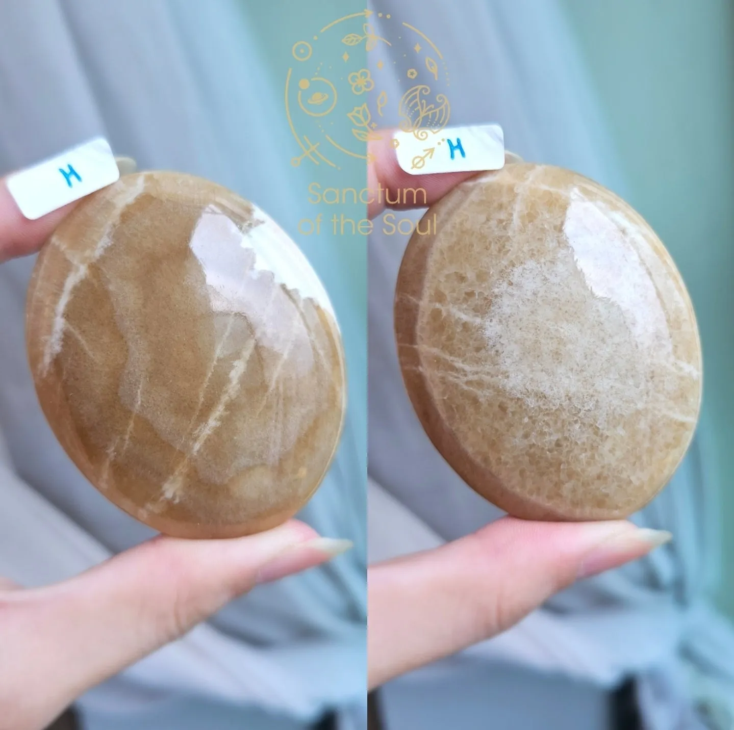 Lemon Meringue Aragonite/Calcite Palm Stones