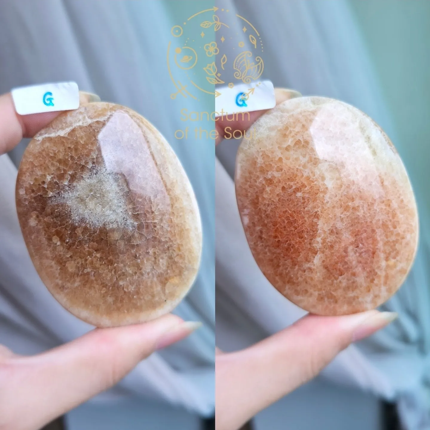 Lemon Meringue Aragonite/Calcite Palm Stones