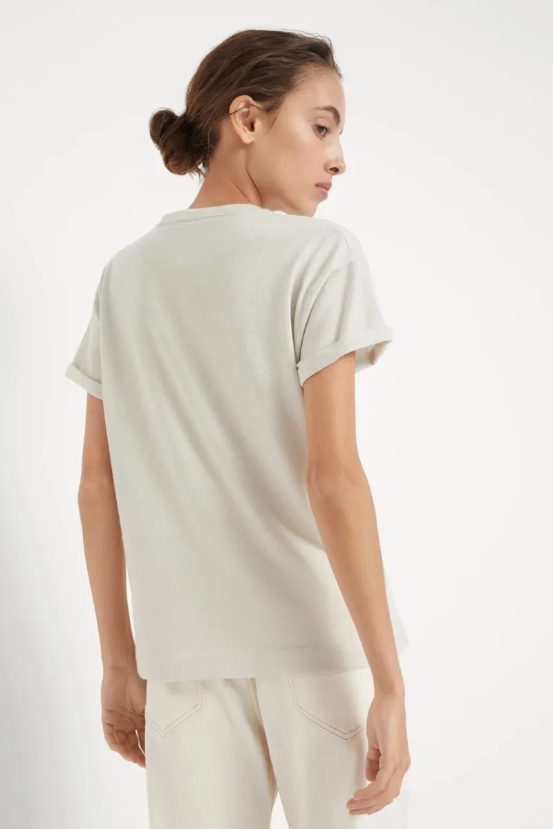 Lightweight Sparkling Knit T-Shirt
