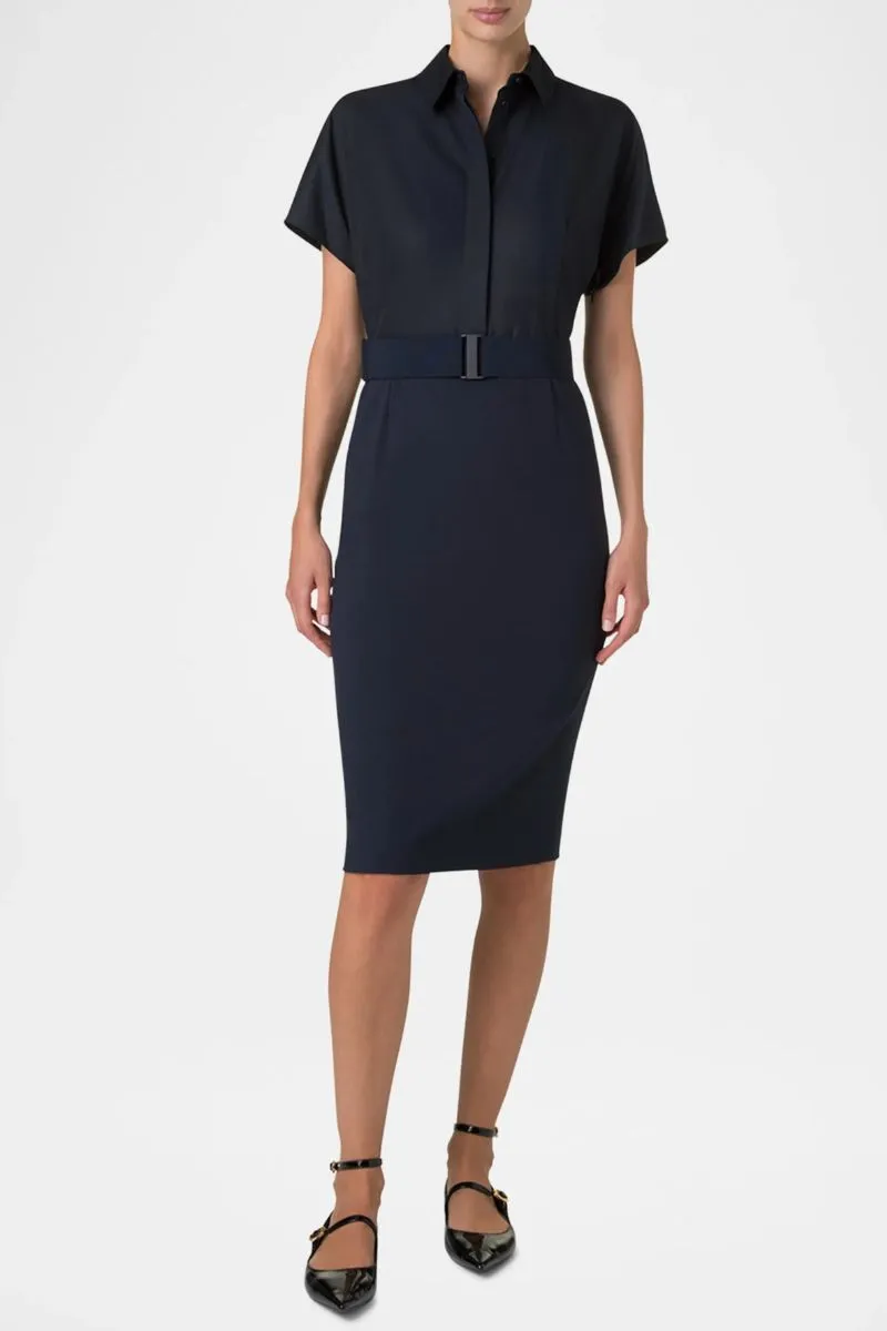 Mixed-Media Shirtdress