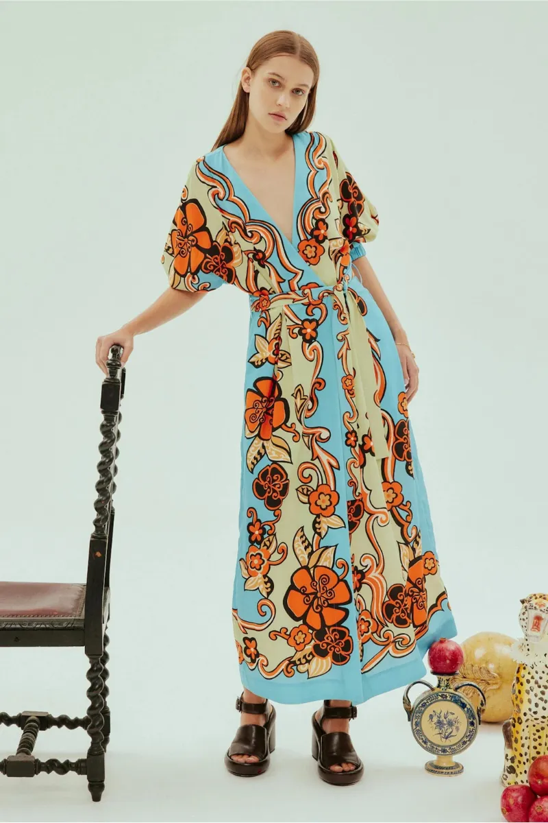 Ondine Wrap Midi Dress