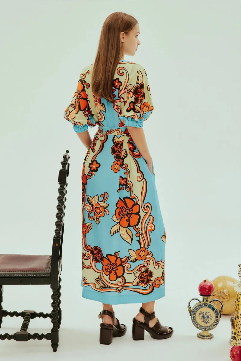 Ondine Wrap Midi Dress